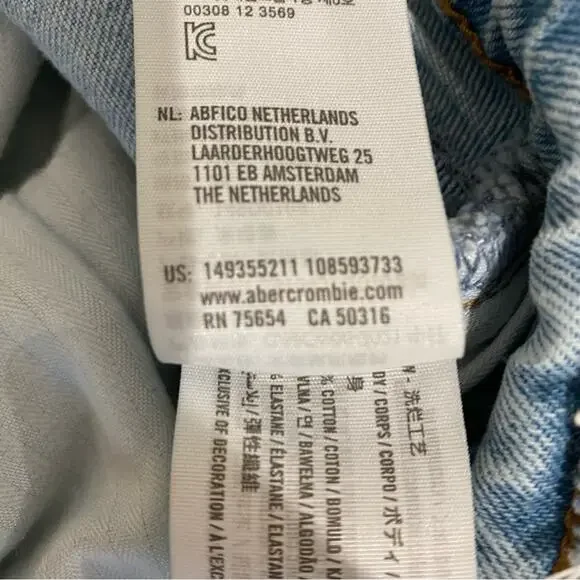 Abercrombie & Fitch Curve Love High Rise Mom Shorts Size 36 - Picture 12 of 13